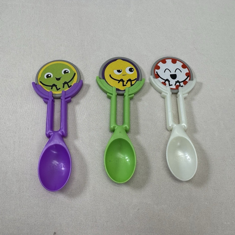 Sonic Wacky Pack Red Button & Friends Disc‎ Launcher Spoons (3)